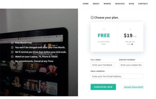 Plan Subscription